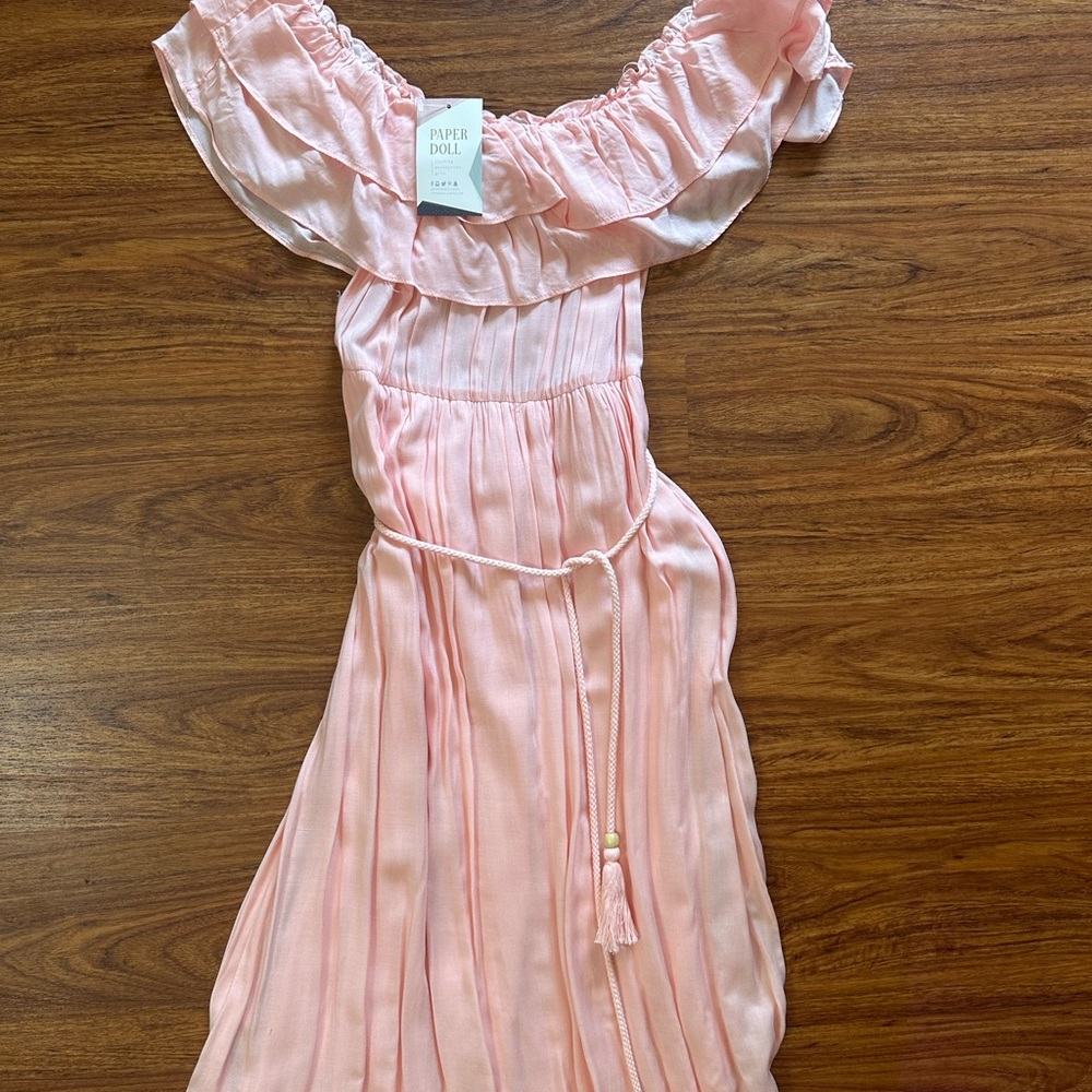 NWT Dress Day Elegant Off-Shoulder Pink Maxi Dress - Picture 6 of 7
